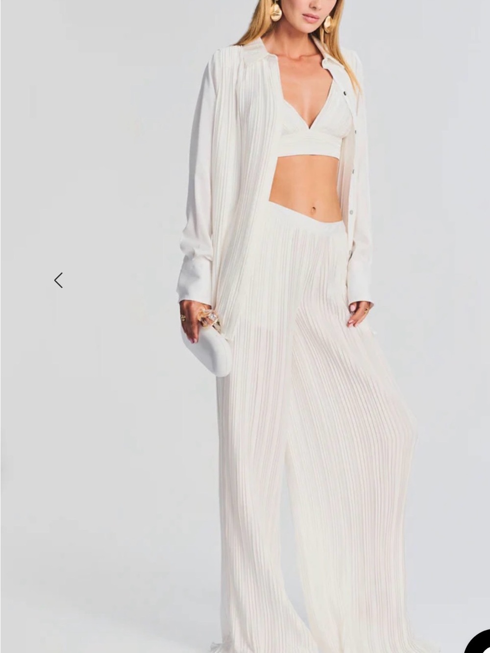 Rococo Sand Bree Bralette White Ribbed Triangle Crop Top NEW NWT XXL XXS - Picture 4 of 12